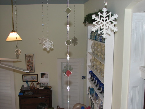 ceiling snowflakes in the kitchen