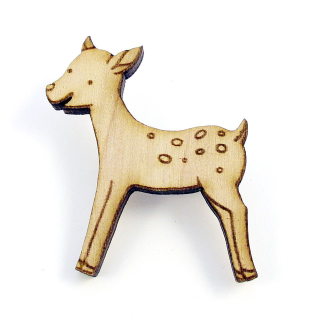 Forest Fawn Wood Pin1