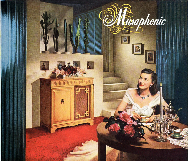 AD: General Electric "Musaphonic" FM-AM Radio-Phonograph (Spring, 1947)