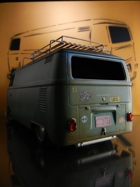VW rat style bus back This very long term model project is still not done 