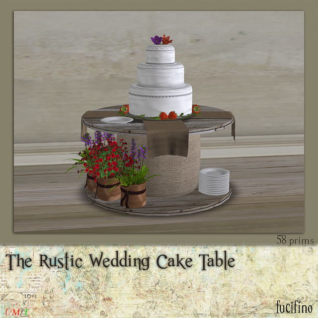 The Rustic Wedding Cake Table Available at the Fucifino mainstore 