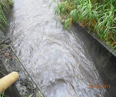 中油高雄廠曾遭查出廢污水直接放流後勁溪。照片提供：環保署