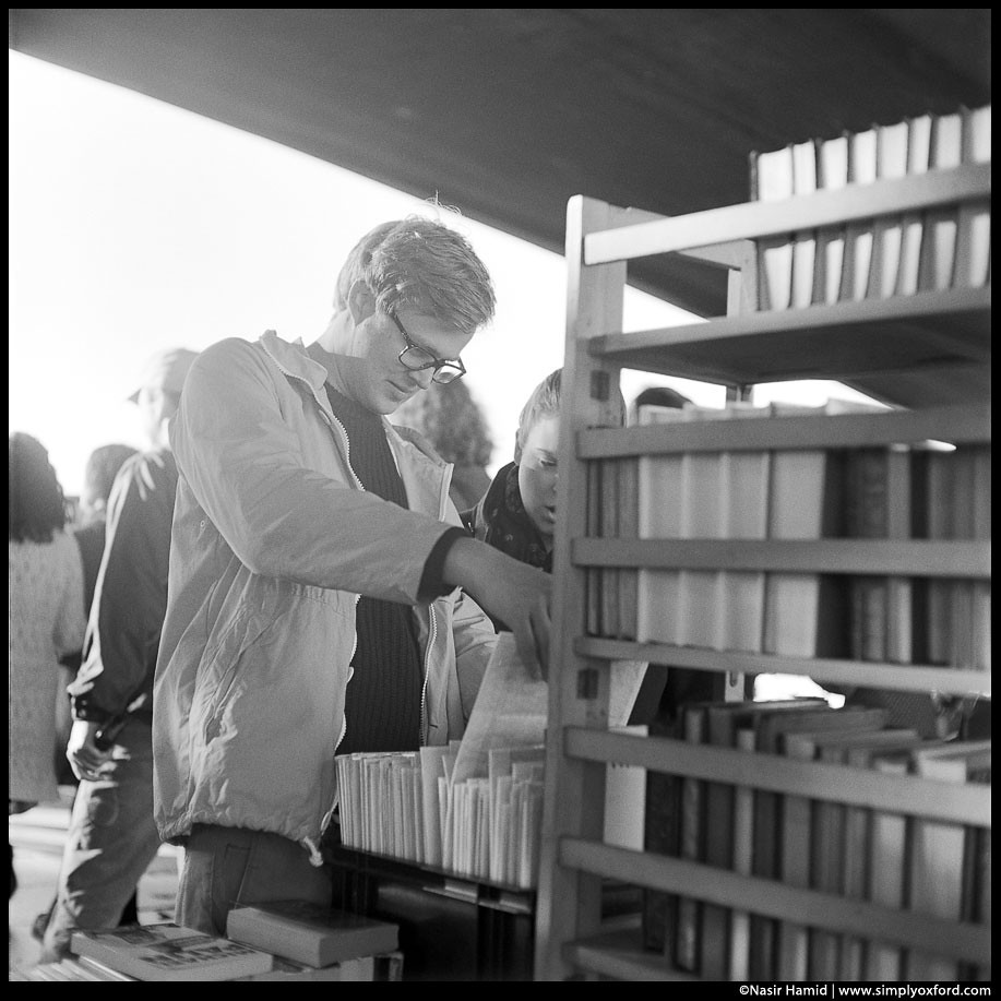 A man browsing for books