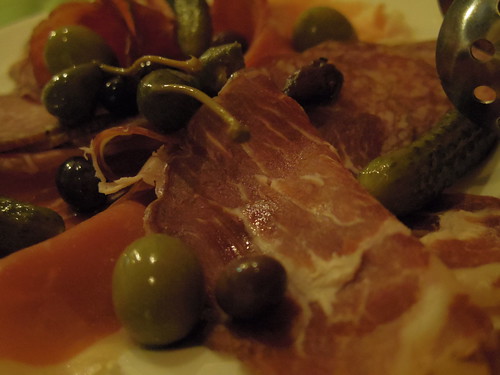 Ham and olives