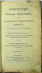 Hugh Mitchell's 'Scotticisms...' (Glasgow: 1799). Mu50-i.12