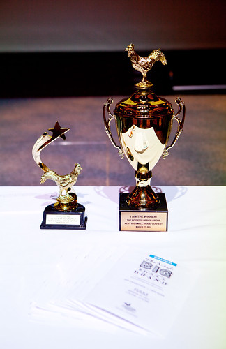 The trophies (People's Choice and Judges' pick)