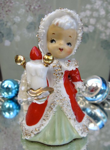 Altered Lefton Christmas Bell Angel by saturdayfinds