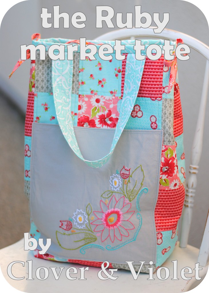 the Ruby market tote: Stitch & Quilt Along