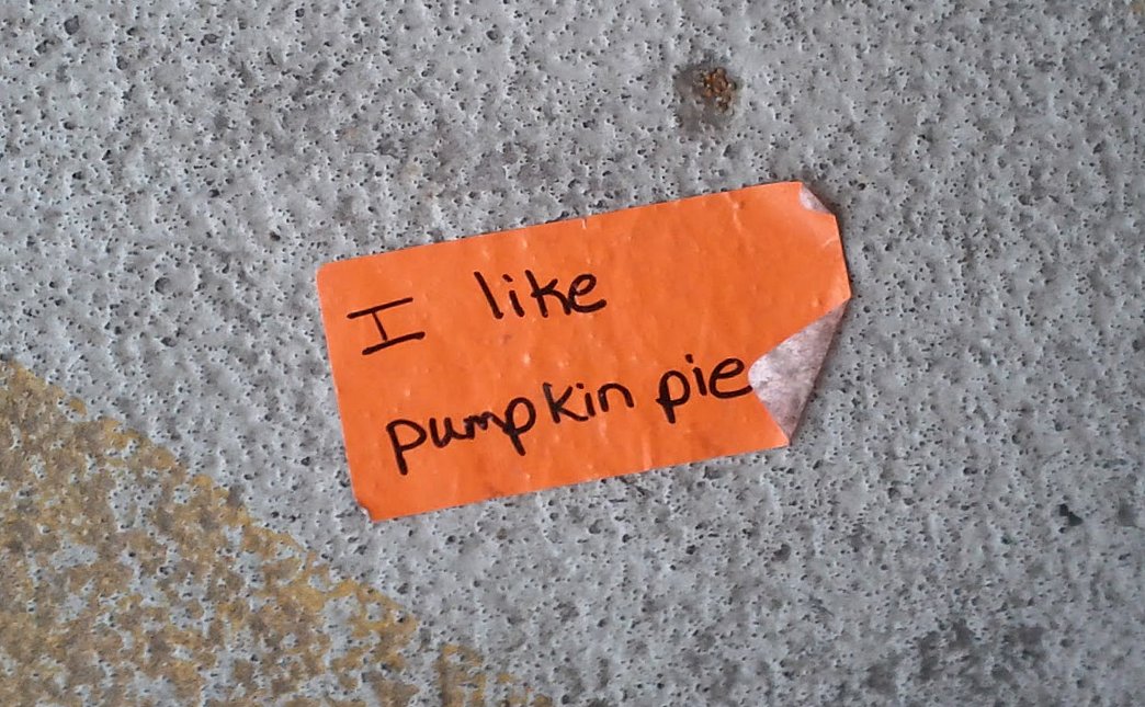 I like pumpkin pie