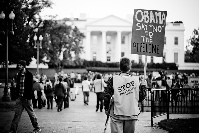 keystone xl protest in front of White House
