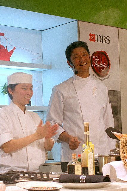 Chef Tomonori Danzaki (right) with his able assistant