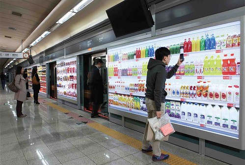 Tienda Virtual Tesco Homeplus en el Metro de Corea del Sur