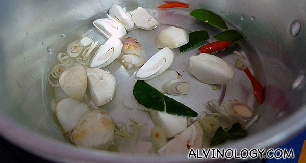 The first dish we learn to cook was Tom Yam soup
