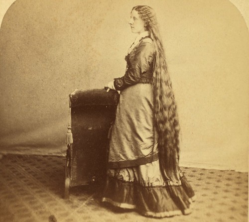 (animated stereo) Lady with long hair