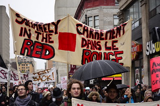 Canadian student protesters (Creative Commons, via shahk)