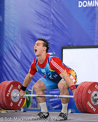 Ilin Ilya KAZ 94kg wins the 2006 World Weightlifting Championship as an 18 yr old