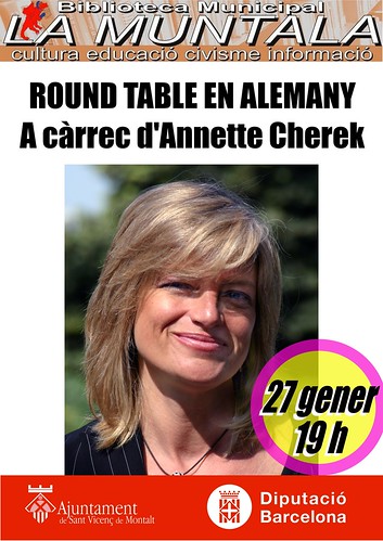 Round table en alemany, a càrrec d'Annette Cherek 27 gener 19 h by bibliotecalamuntala