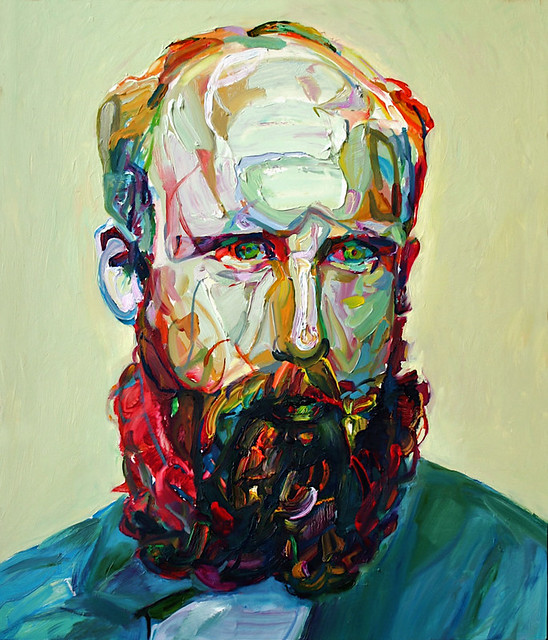 Aaron Smith, “Buck”, 2011, oil on panel, 28” x 24”