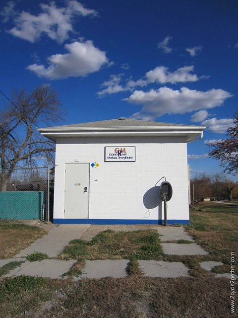Graham, MO - Telephone building with pay phone that still worked.