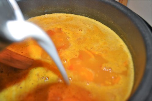 red lentil carrot coconut soup