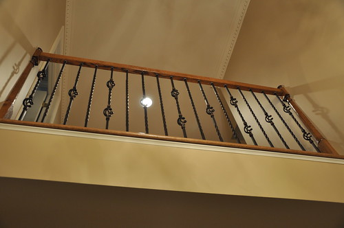 iron balusters in entrance of home