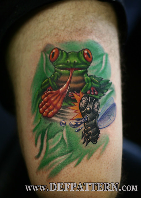 frog and fly tattoo