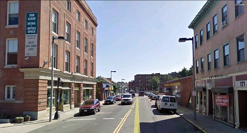a commercial stretch of Dudley Street (via Google Earth)