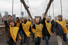 OWS - Granny Peace Brigade leads the march 