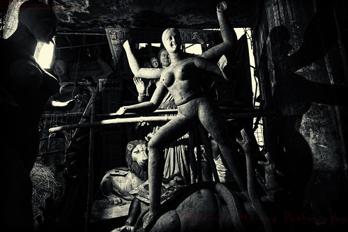 Unfinished Goddess Kali Idol [ BW Version ] by Sukanta Maikap Photography