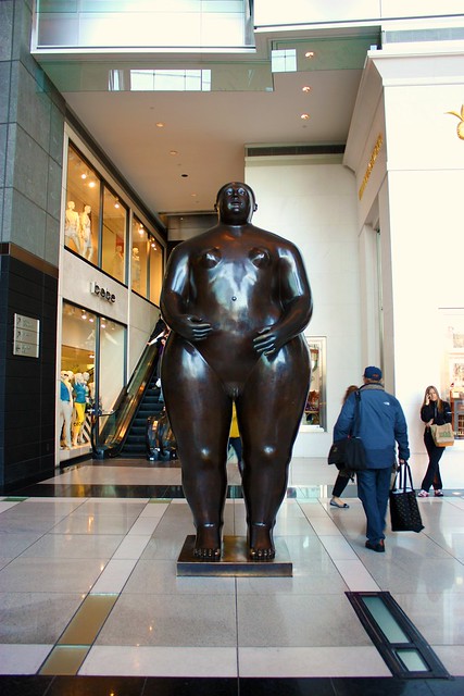 Naked Woman Statue at Time Warner Center New York