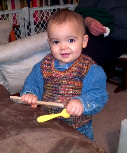 Little Guy in Chris Woven Yoke Sweater