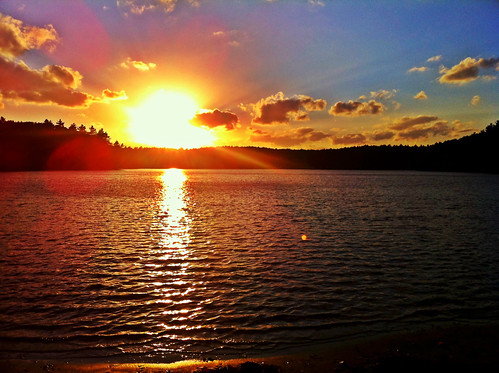 Walden Pond at Sunset