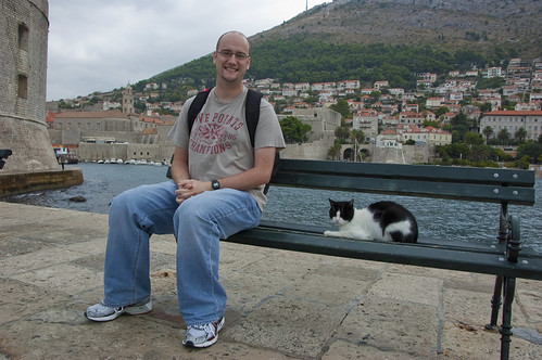 Blake with a Dubrovnik Cat