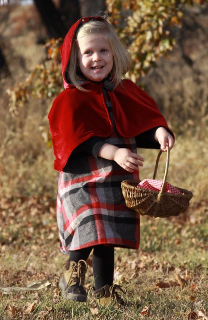 Handmade Little Red Riding Hood Dress and Cape