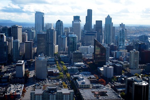 Space Needle view of Seattle