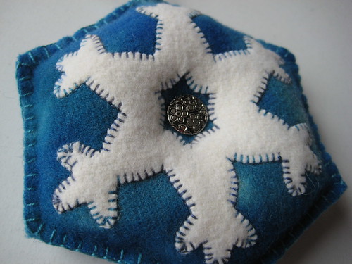 wool felt snowflake by Poppyprint