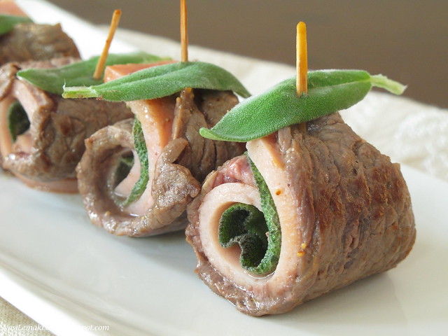 Saltimbocca (Beef roll with sage leaf)