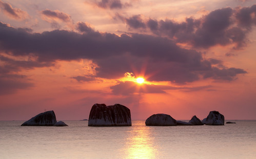 Sunset at Babi Kecil island