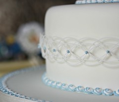 Geisha cake oriental string work close-up