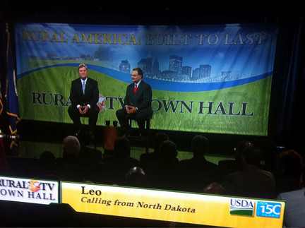Sec. Vilsack fielded questions on a wide range of issues from rural renewable energy production to conservation and crop insurance during the live Town Hall broadcast “Blueprint for a Rural America Built to Last.”