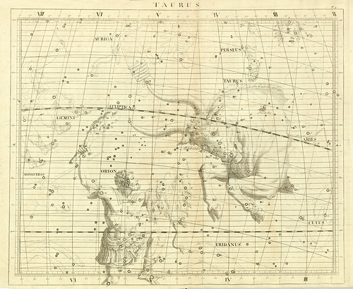011- Taurus y Orion-Atlas Coelestis 1729- John Flamsteed-University of Michigan Shapiro Science Library