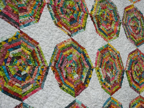 Lots 'o webs in my spiderweb quilt