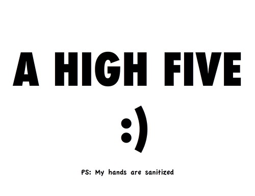 a high five