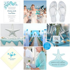 blue beach wedding theme