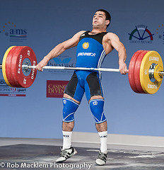 Martirosyan Tigran ARM 69kg 2008 European Weightlifting Championship sets two Jr World Records