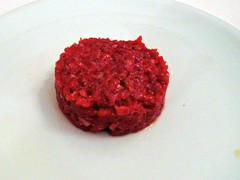 Steak Tartare de ternera roja de lidia - Restaurante Goizeko Kabi'ar - Madrid
