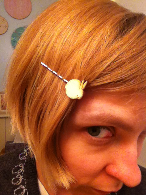Bunny Hairpins that I made!