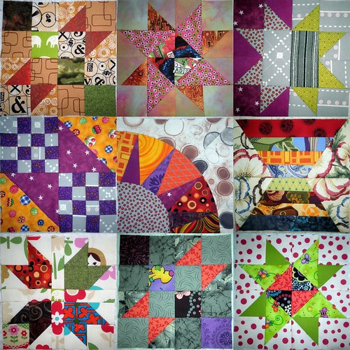 Blogger’s BOM Quilt Along from Canton Village Quilt Works AND New York Beauty- A Paper Piecing Quilt Along - WIP