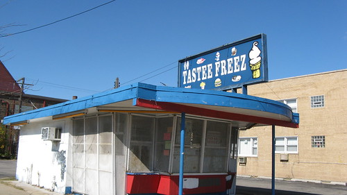 Old Tastee Freeze soft serve ice cream stand.  Chicago Illinois USA.  Saturday, October 15th, 2011. by Eddie from Chicago