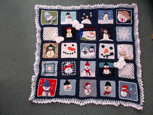 `Please add note' if you see your Square Ladies! Thank you very much mandas' challenges and to everyone who has contributed Squares for this 'Snowman Challenge'